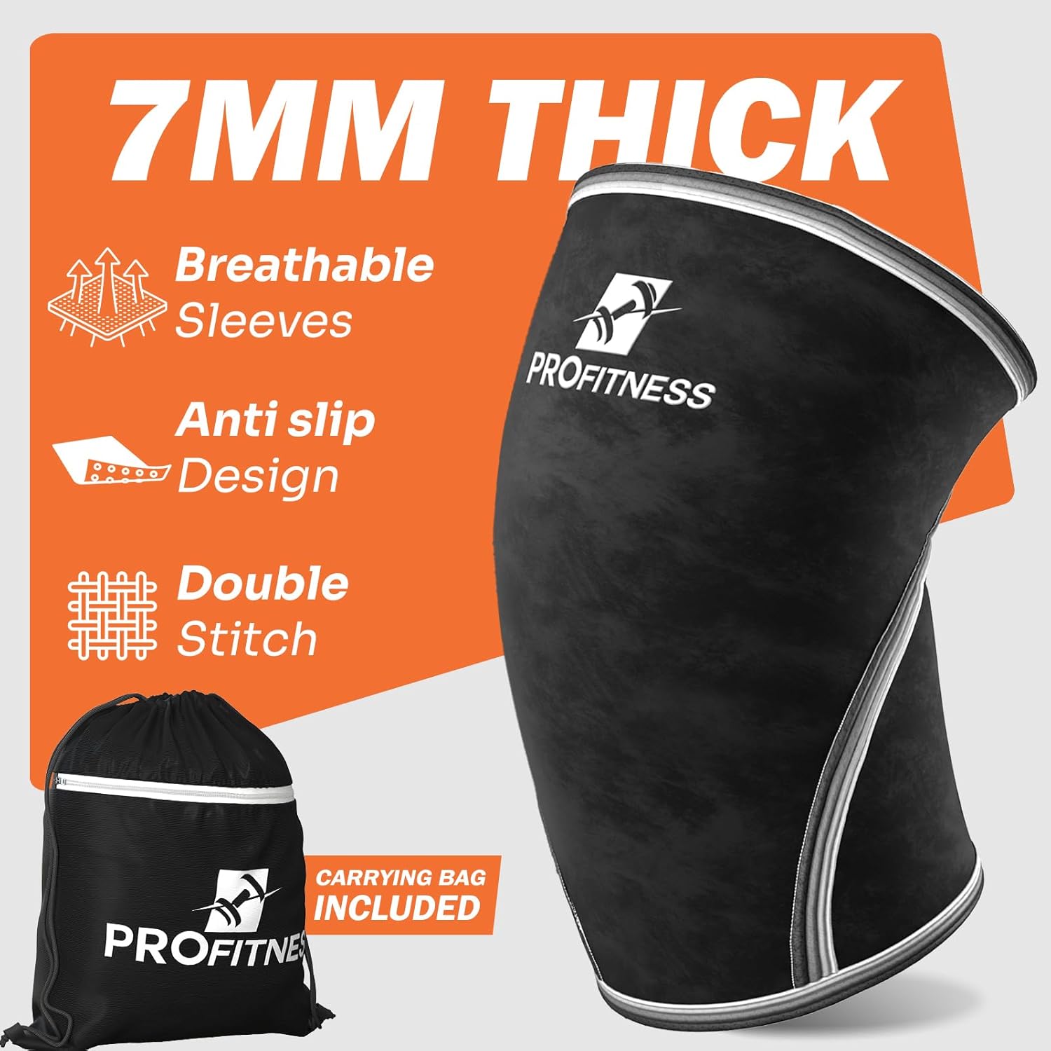 Black leather weightlifting belt with 'PROfitness' logo in front.
